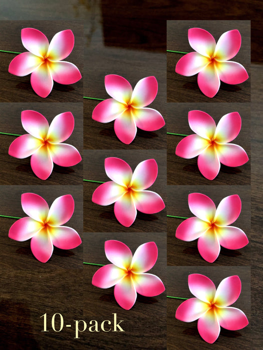 3" Fuchsia Pink Plumeria Flower