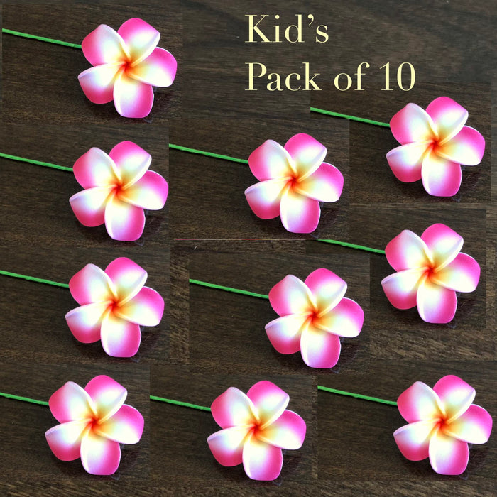 2.5" Fuchsia Pink Plumeria Flower