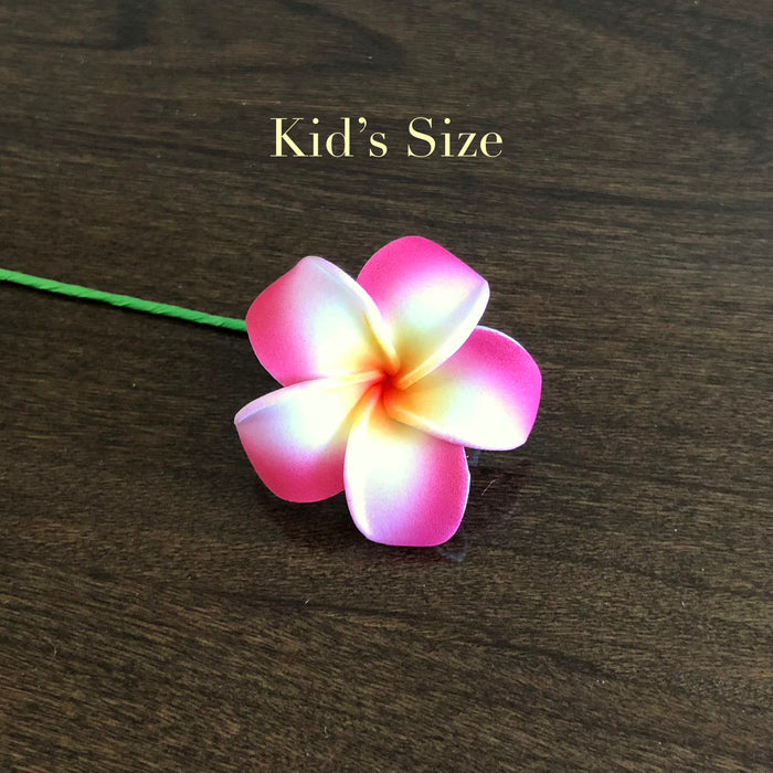 2.5" Fuchsia Pink Plumeria Flower