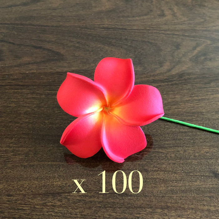 2.5" Red Plumeria Flower