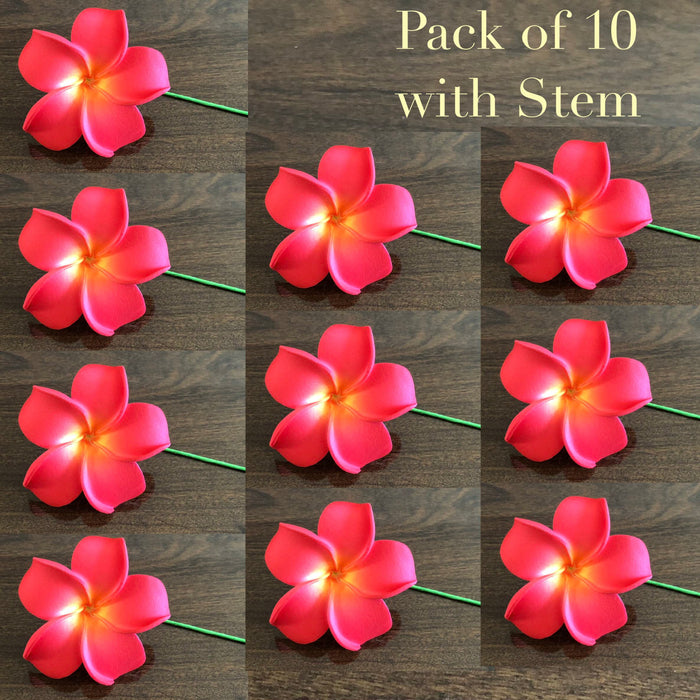 2.5" Red Plumeria Flower