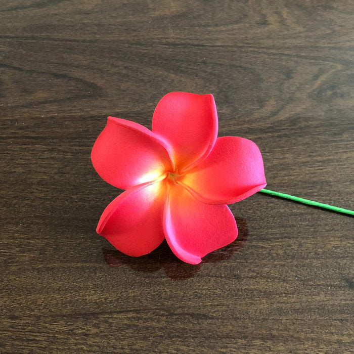 2.5" Red Plumeria Flower