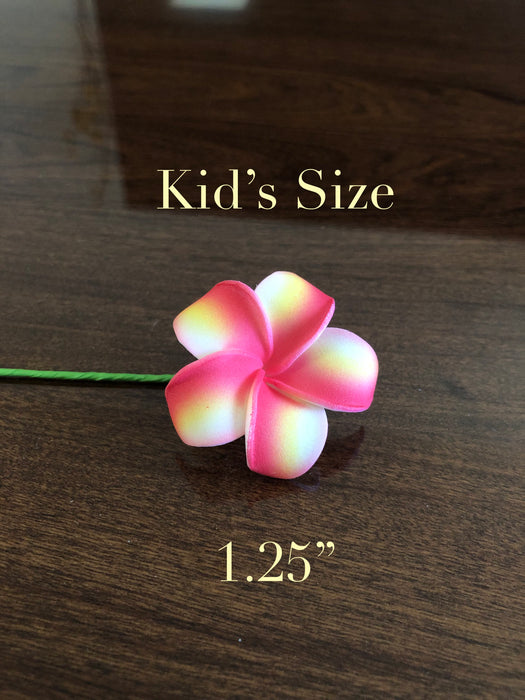 2.5" Red Yellow Plumeria Flower