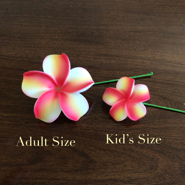 2.5" Red Yellow Plumeria Flower