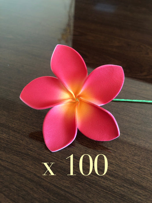 3" Red Plumeria Flower