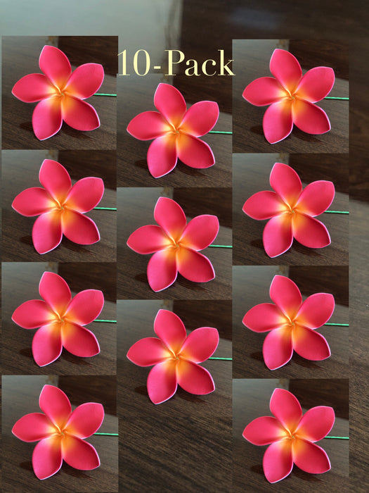 3" Red Plumeria Flower