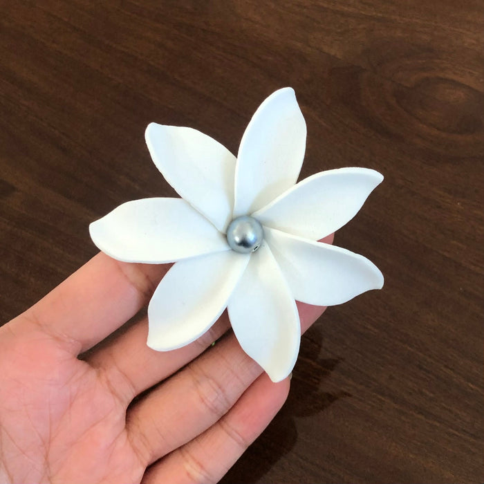 3" Tiare and Pearl Foam Flower