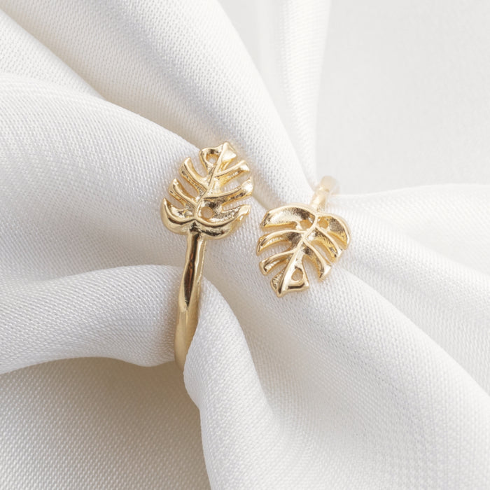 Gold Monstera Leaf Ring