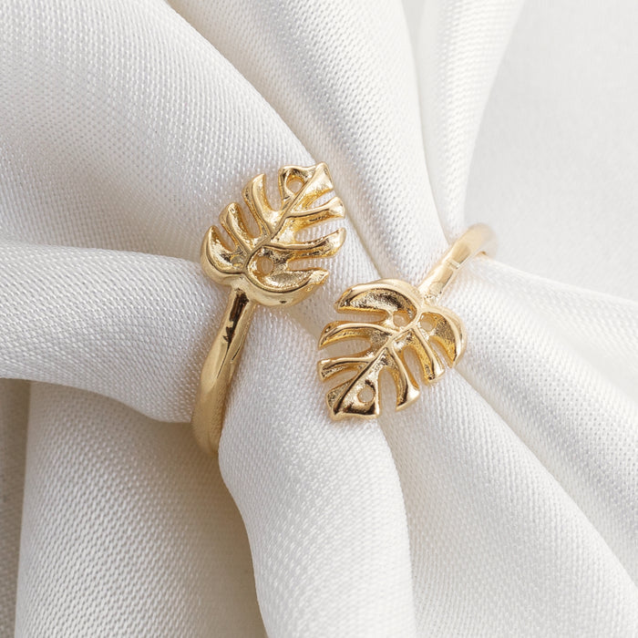 Gold Monstera Leaf Ring