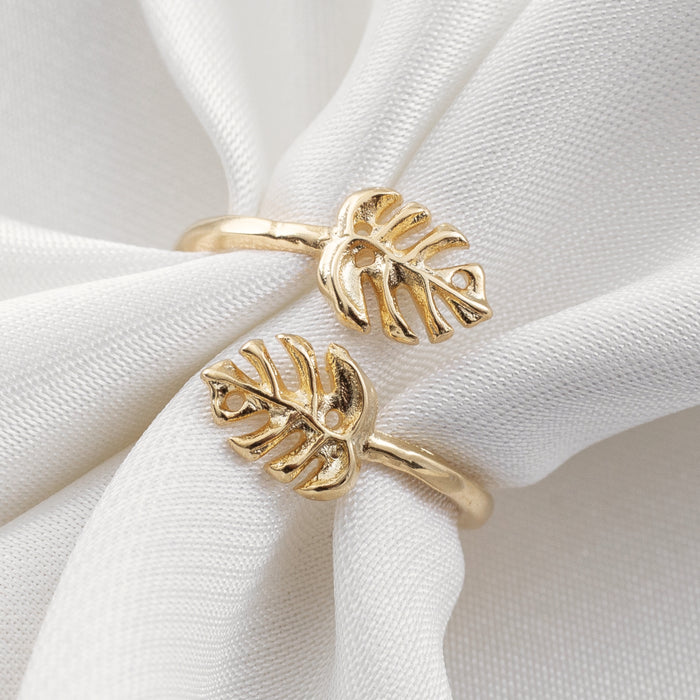 Gold Monstera Leaf Ring