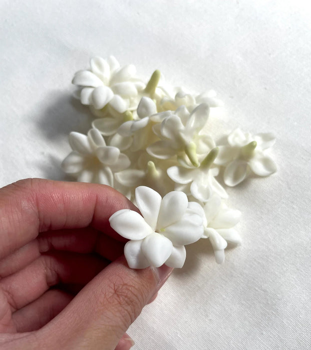 Blooming Pikake Flower Clay Beads