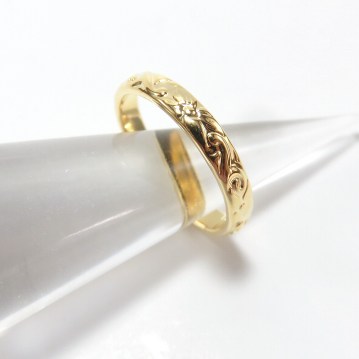 3mm Hawaiian Heirloom Design Gold Ring