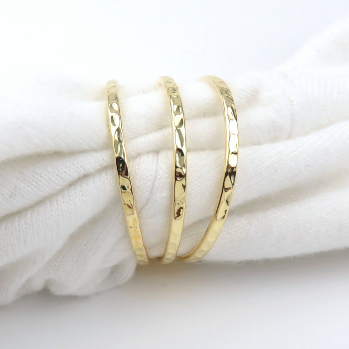 Stackable Set of 3 Baby Bangles, Straight