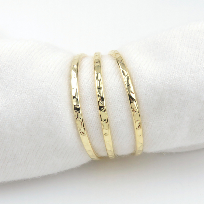 Stackable Set of 3 Baby Bangles, Straight