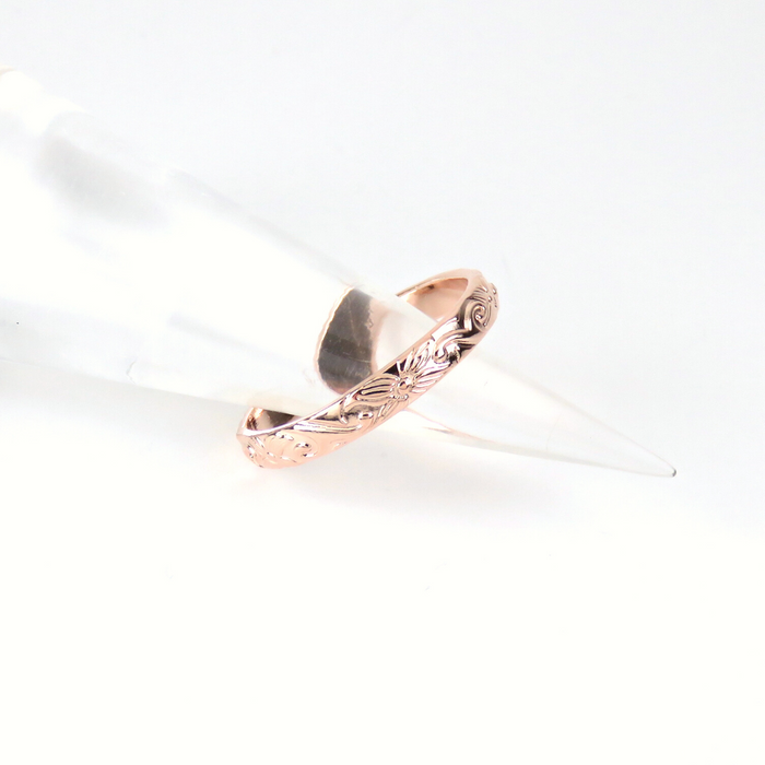 3mm Hawaiian Heirloom Design Gold Ring