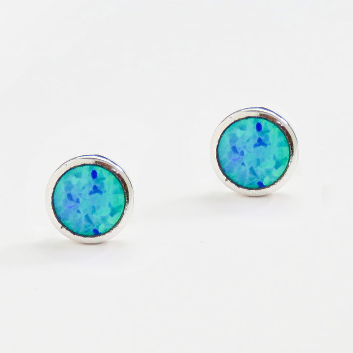 5mm Opal Round Stud Earrings