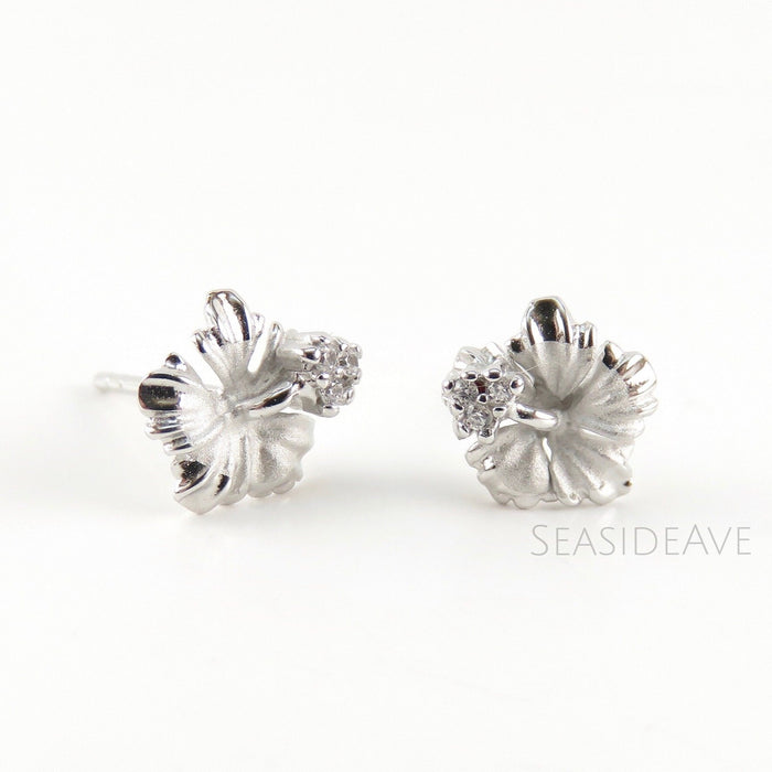 Hawaiian Hibiscus Stud Earrings