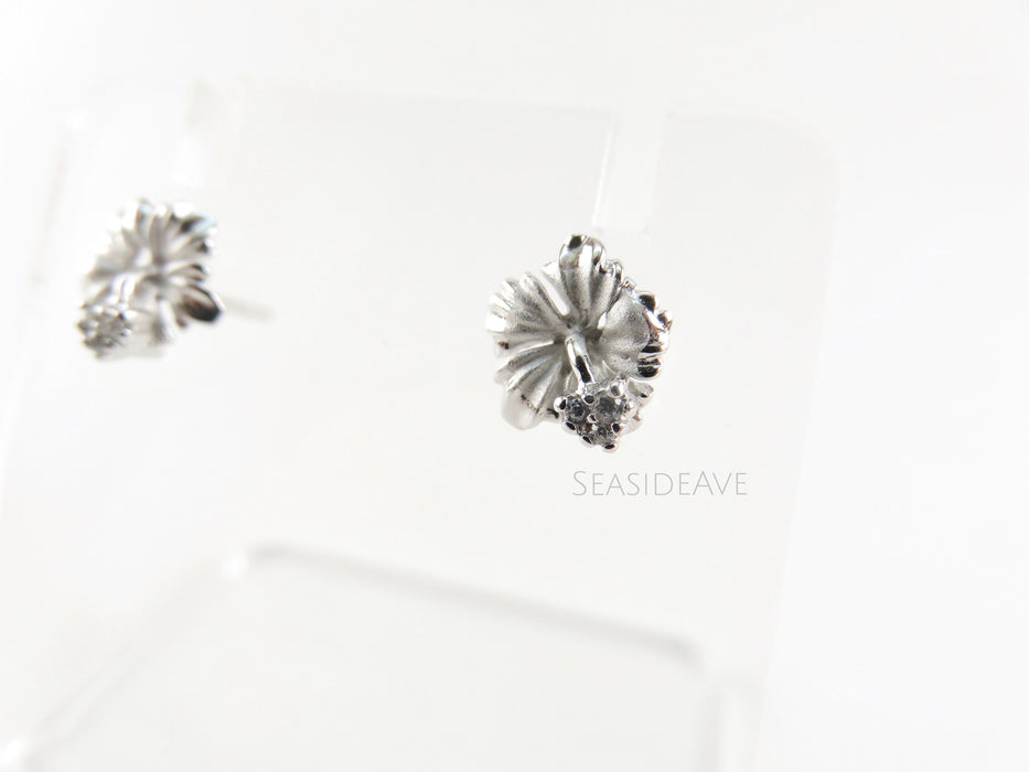 Hawaiian Hibiscus Stud Earrings