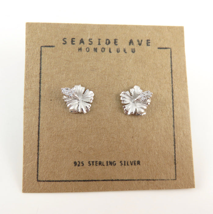 Hawaiian Hibiscus Stud Earrings