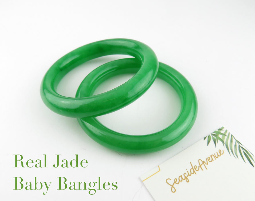 Real Jade Crawler Baby Bangles