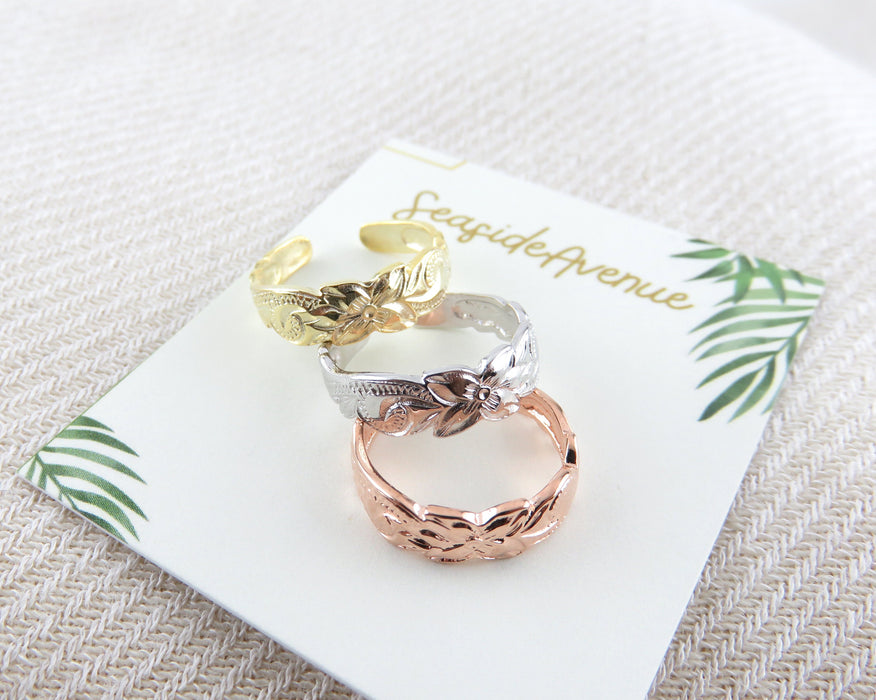 Hawaiian Scroll Toe Ring