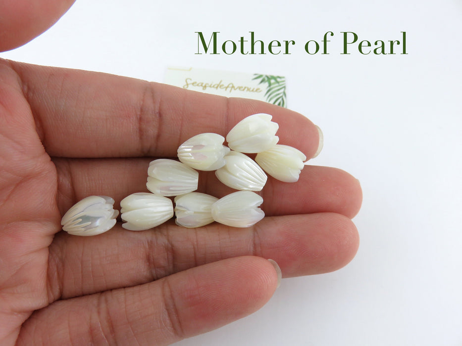 Mother of Pearl, Loose Pikake Beads