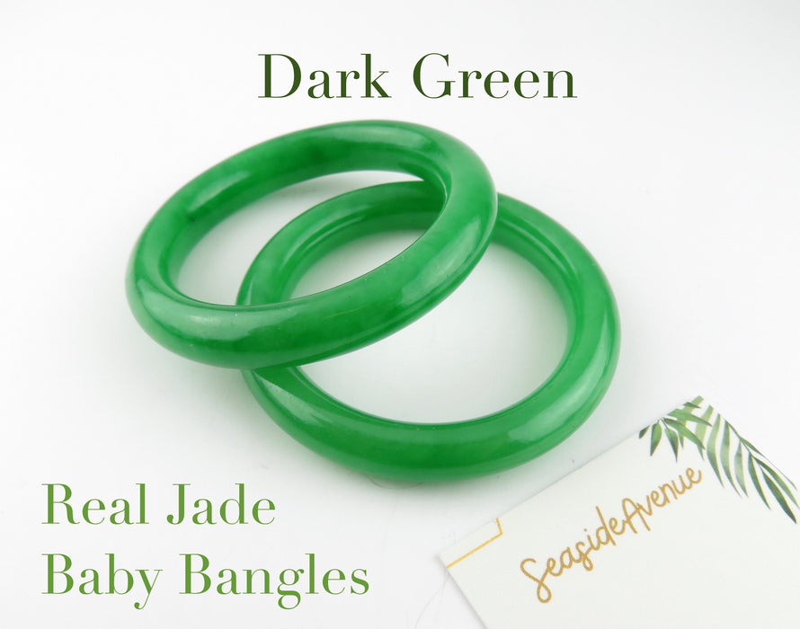 Real Jade Crawler Baby Bangles