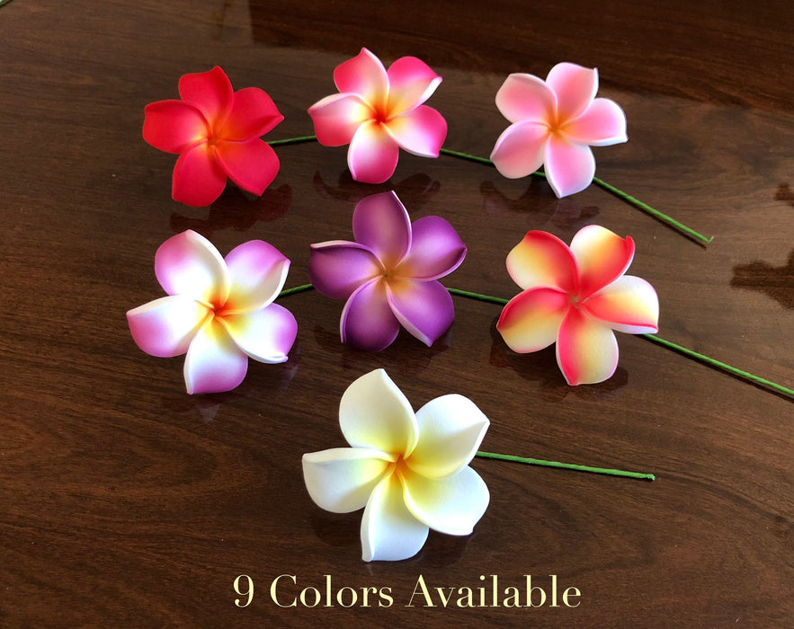 2.5" Red Plumeria Flower