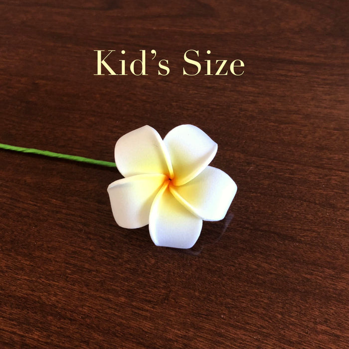 White and Yellow Plumeria, Artificial Foam Flower, Ear Flower