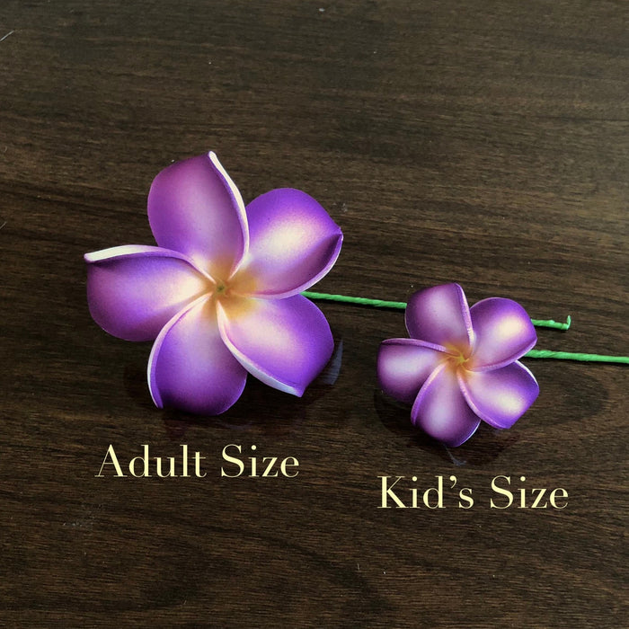 2.5" Purple Plumeria Flower