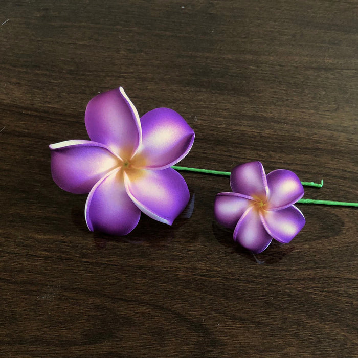 2.5" Purple Plumeria Flower