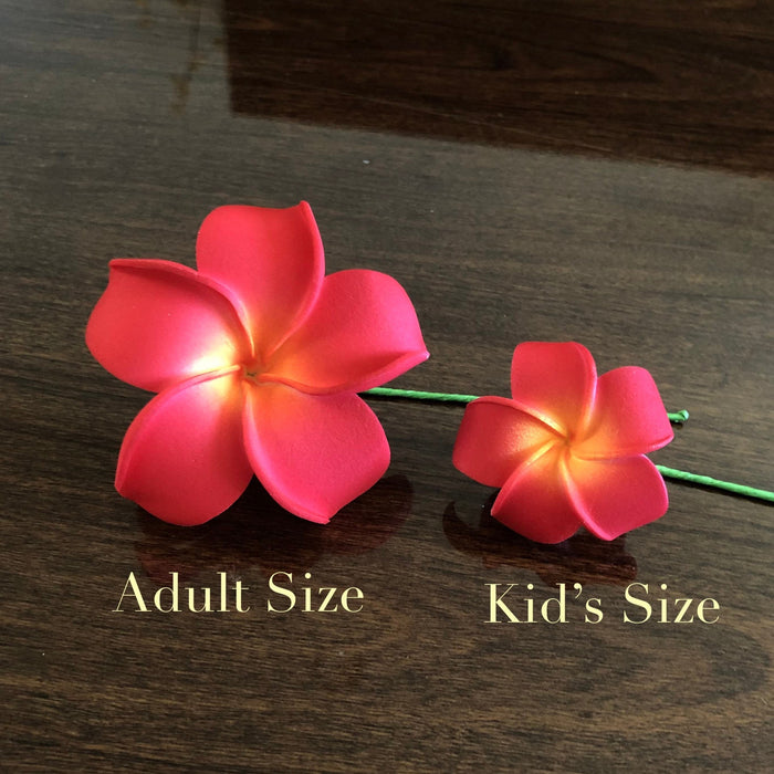 2.5" Red Plumeria Flower