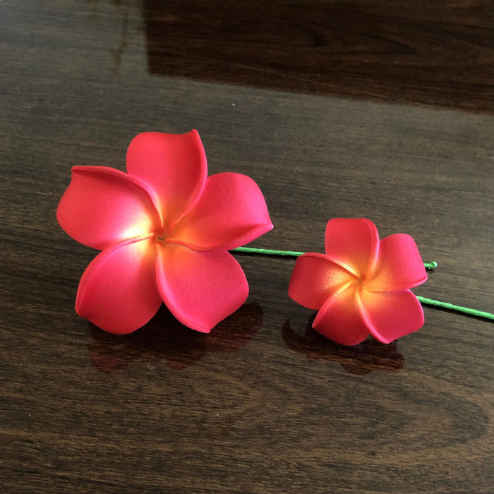 2.5" Red Plumeria Flower