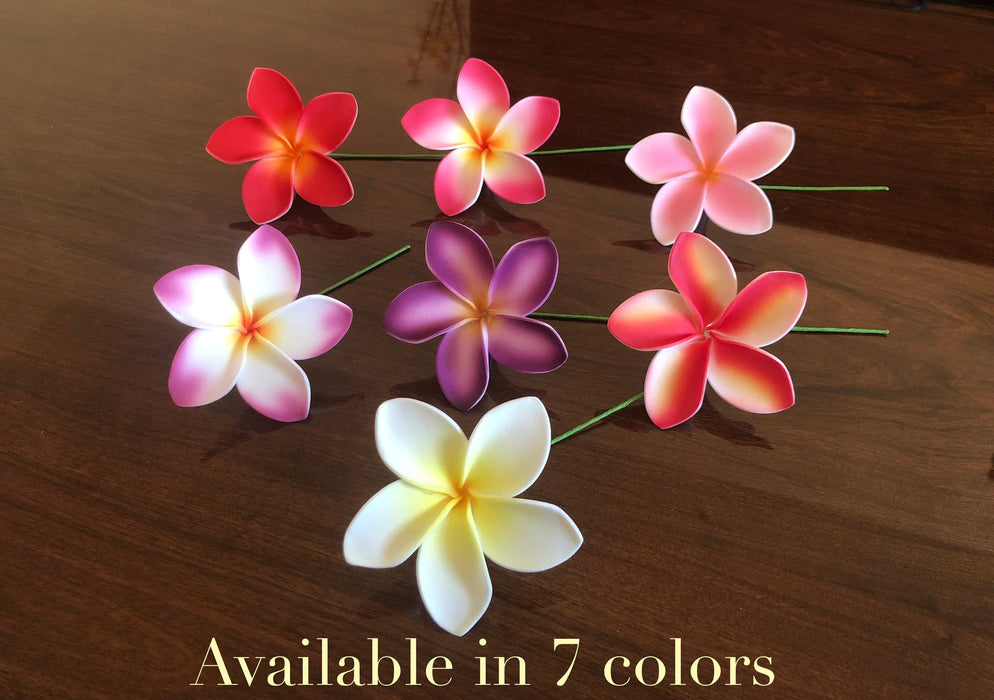 3" Red Plumeria Flower