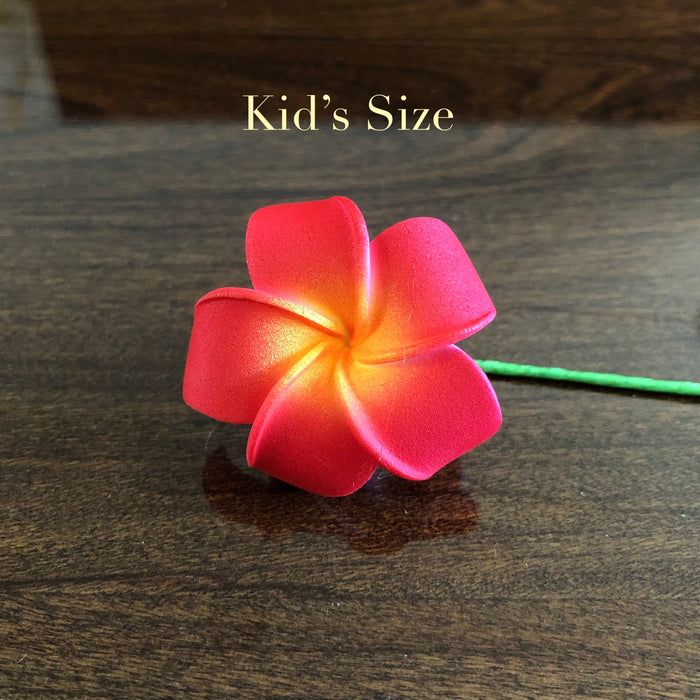 2.5" Red Plumeria Flower