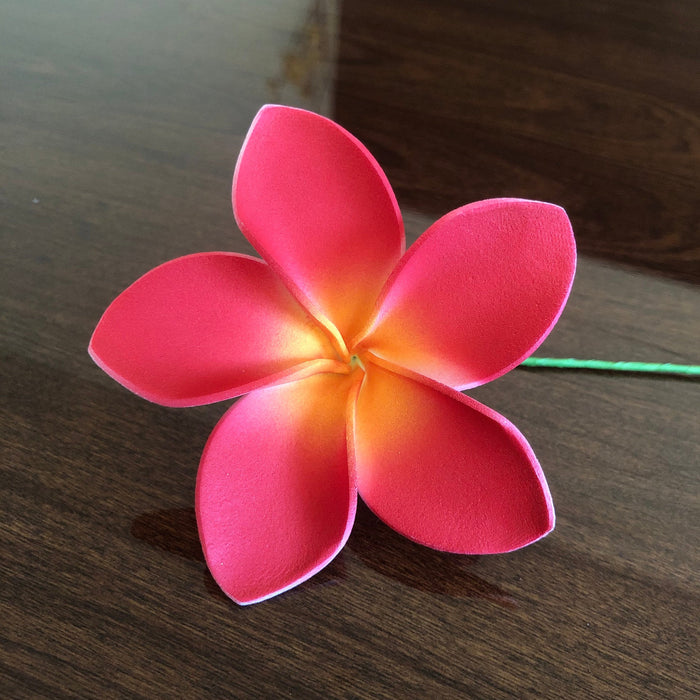 3" Red Plumeria Flower