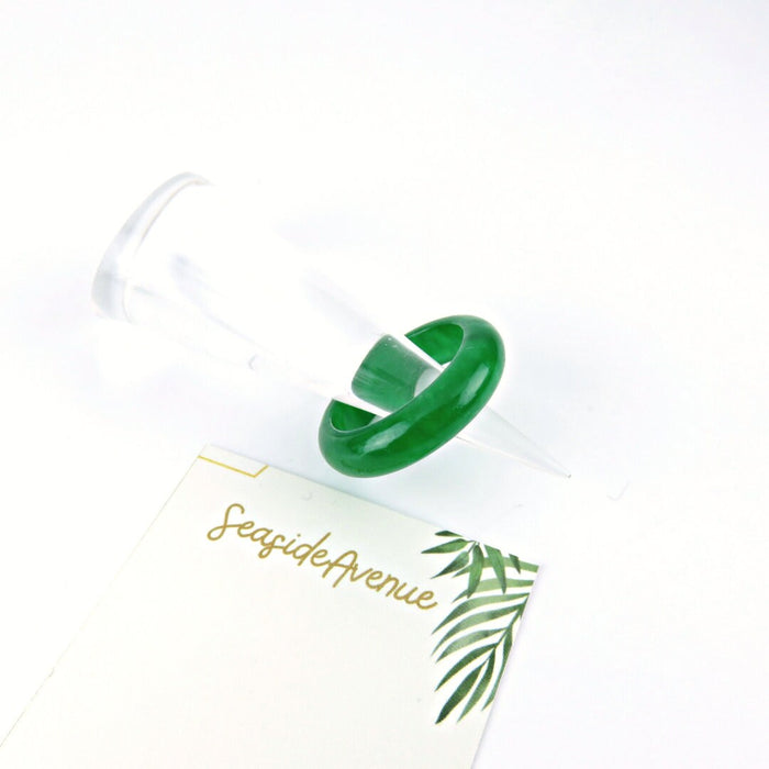 Real Jade Ring, Green Jade