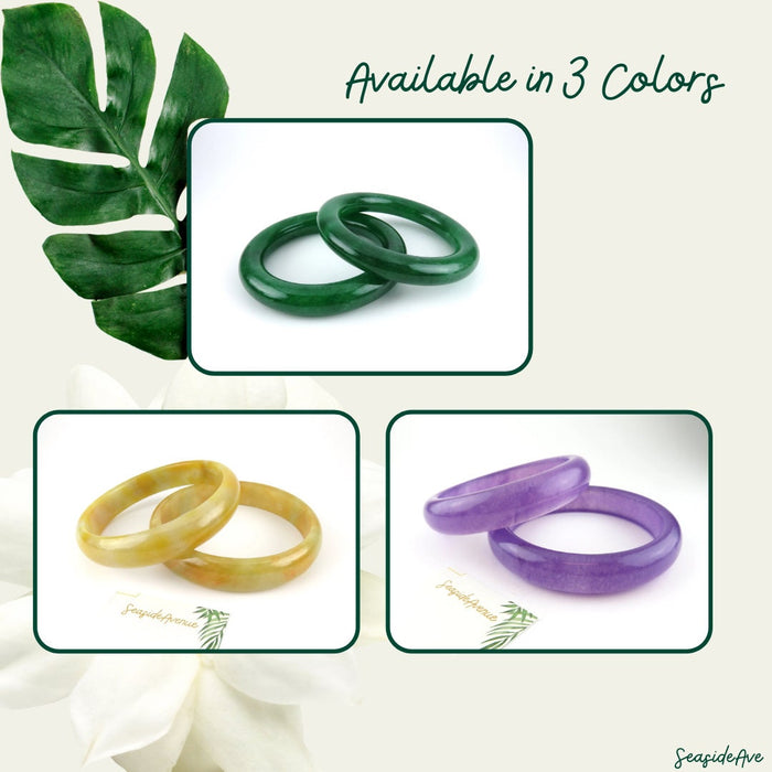 Purple Jade Bangles